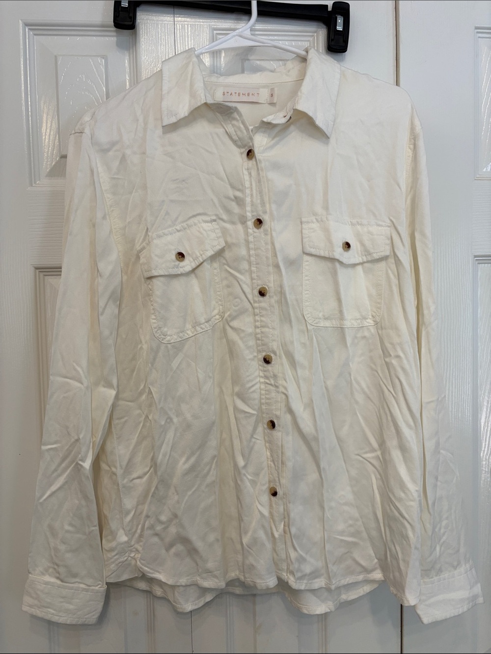 Statement women’s White Button-Up Cotton Shirt 713